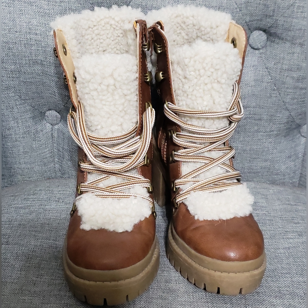Universal Thread Brown Shearling Boots - image 4